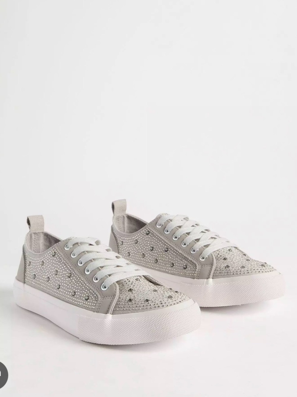 torrid Silver Rhinestone Low-Top Sneakers
